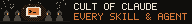 Cult of Claude: hooded figures round a glowing terminal. Every skill and agent.